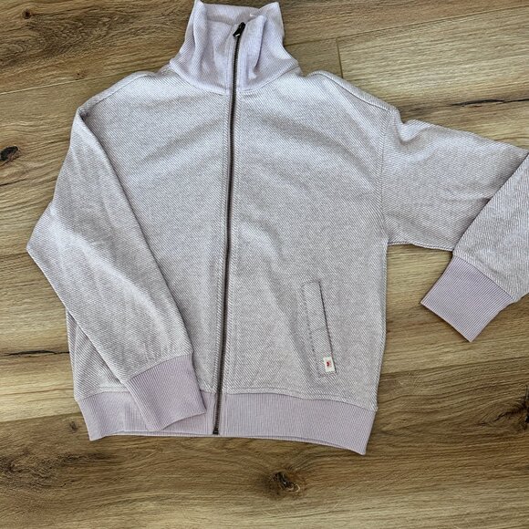 Faherty Legend™ Lounge Full Zip - Blush Twill Sweatshirt - Picture 11 of 11